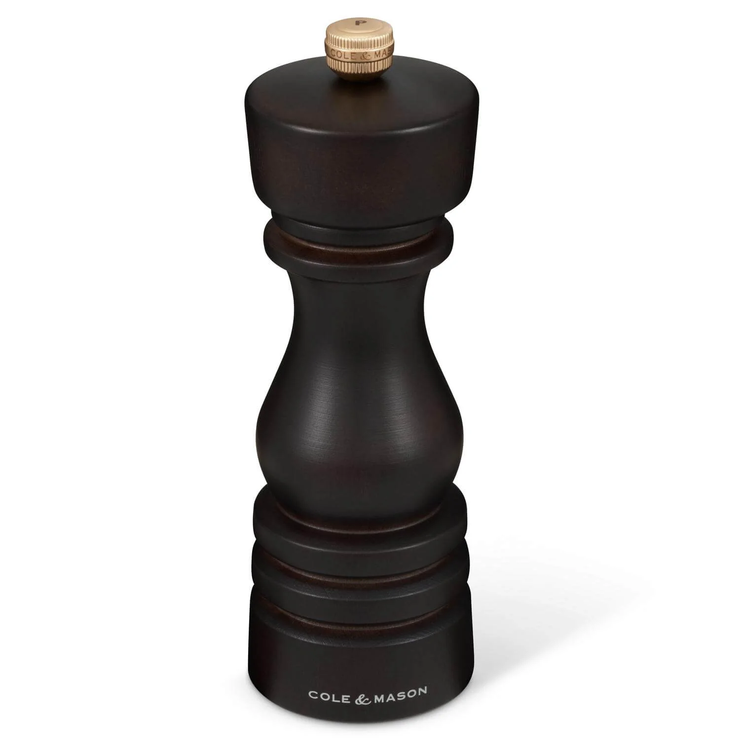 Cole & Mason London 18cm Beech Wood Salt Mill - Chocolate - Image 3