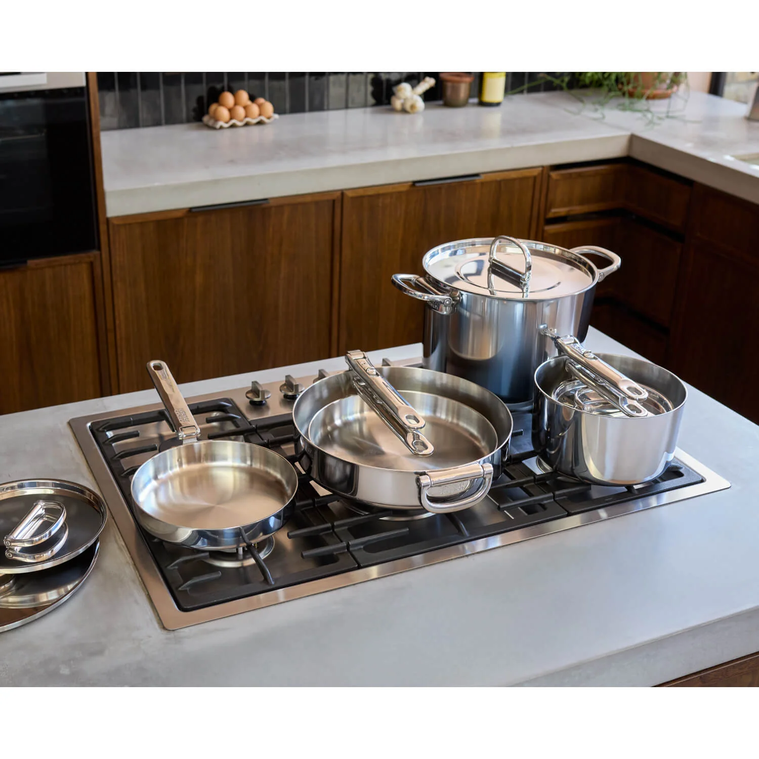 Joseph Joseph Space 6-Piece Folding Handle Cookware Set - Stainless Steel - Image 9
