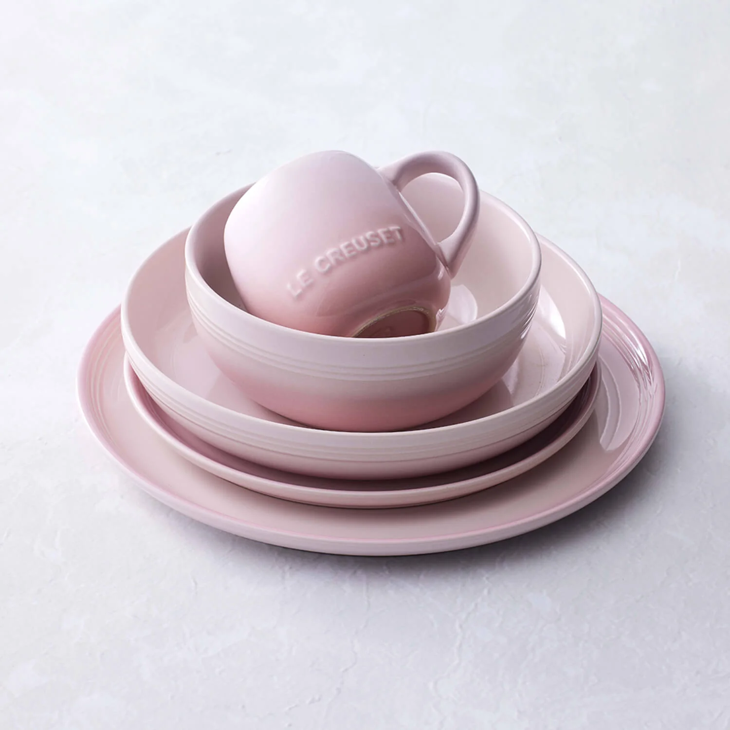 Le Creuset 16cm Stoneware Coupe Cereal Bowl - Shell Pink - Image 5