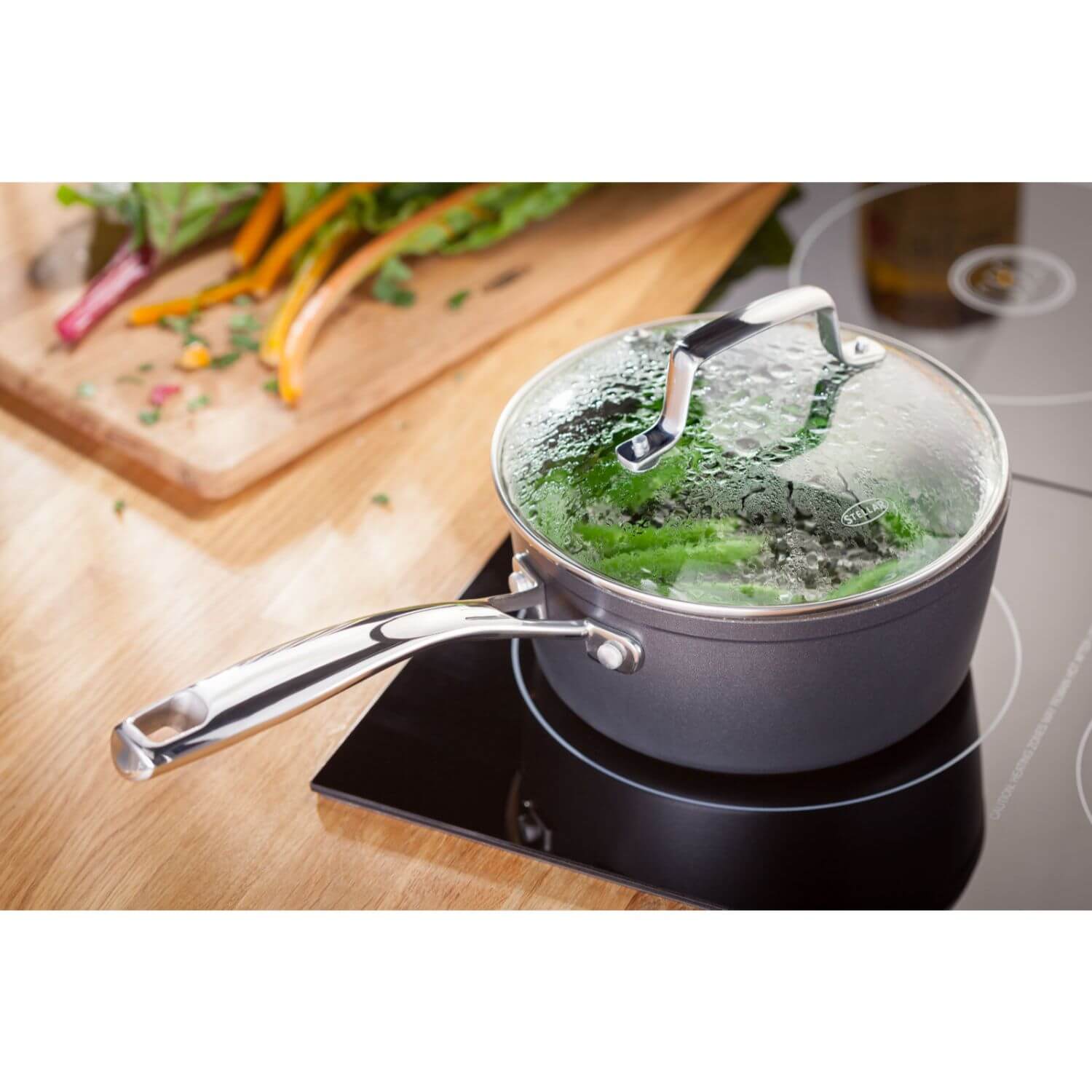 Stellar Rocktanium Non Stick 3 Piece Saucepan Set - Image 3