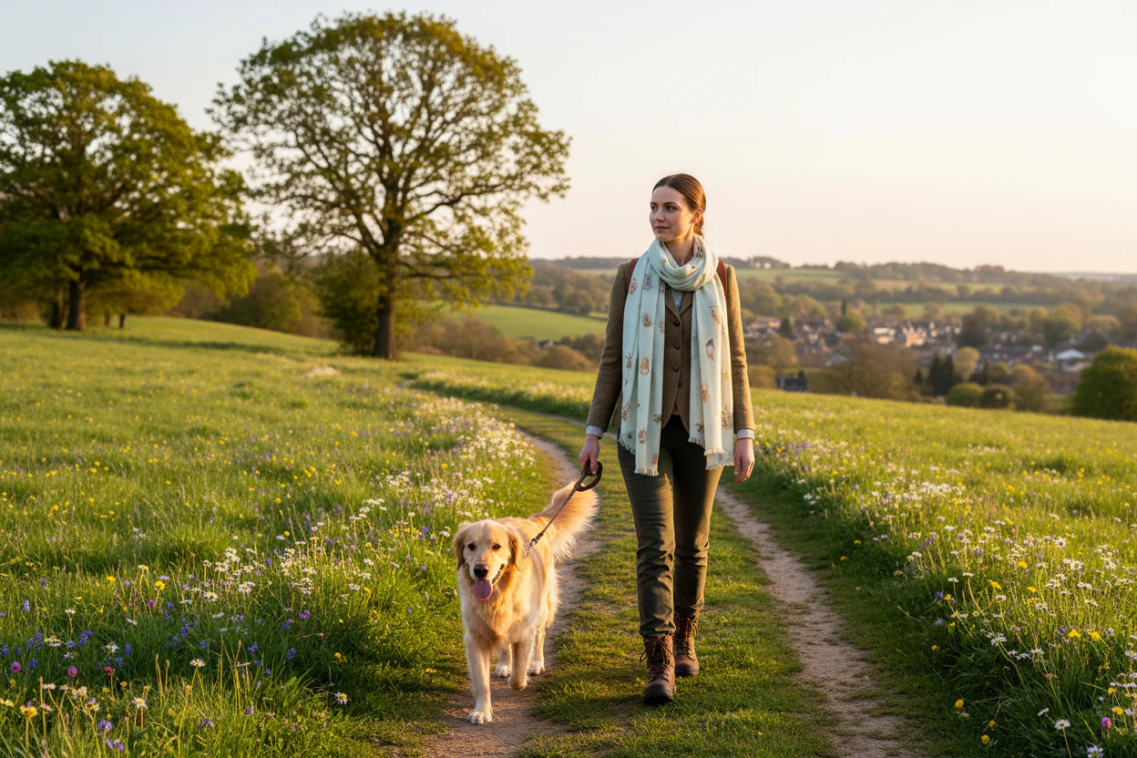 Wrendale Designs by Hannah Dale Scarf - The Woodlanders - Image 3